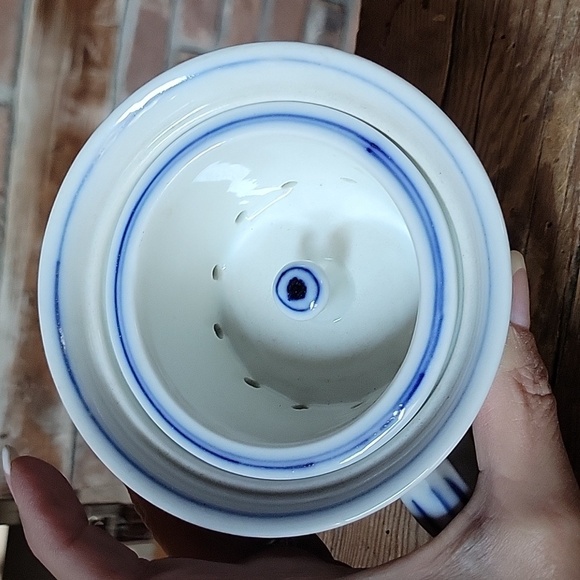 MEISSEN BLUE ONION TEAPOT COFFEE STRAINER - Picture 4 of 8